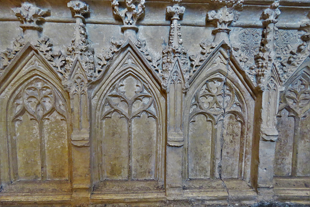 beverley minster, yorks, early c14 tomb of priest, perhaps gilbert of grimsby  chest tomb detail.