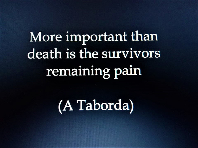 Mais importante do que a morte é a dor que fica nos sobreviventes