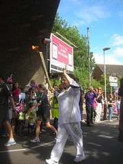 The Olympic Torch Relay in Bury St Edmunds (Delaying my bus!) - 7 Jul 2012 (DSCN8404)