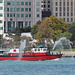 Fireboat Curtis Randolph, welcome spray getting up to pressure