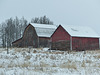 Old barns in winter