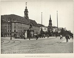 Album von Dresden: Hauptstraße mit Neustädter Rathaus
