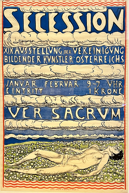 Berlin 2023 – Alte Nationalgalerie – Poster for the 19th Exhibition of the Vienna Secession