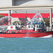 Fireboat Curtis Randolph, arriving with welcome spray