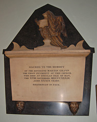 Memorial to the Rev Martin Gilpin, St Thomas' Church, Stockport
