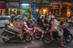 Motorbike traffic in Hang Trong Av.