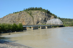 Alaska, Road Bridge across the Right Arm of the Tanana River