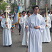 Catholic priests in the procession