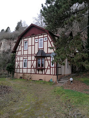 Fachwerkhaus auf dem Gelände der Villa Heuser, Rudolstdt, Schloßstr.