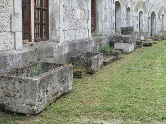 Sarcophages romains à Komarom.