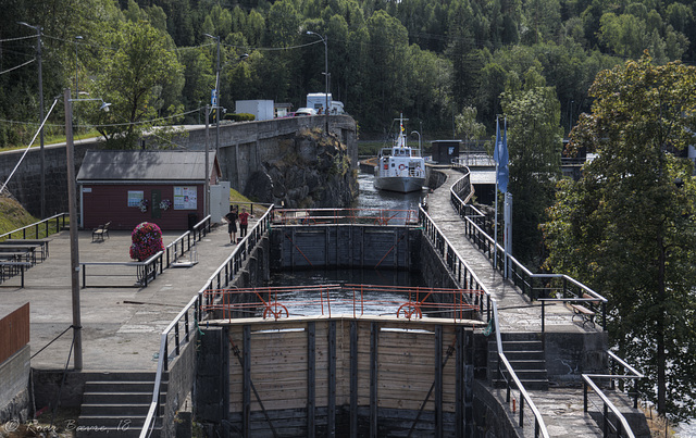 Ulefoss locks, The Telemark canal.