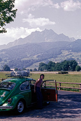 Seelisberg-Anfahrt, hinter Luzern, der Pilatus grüßt (1976)