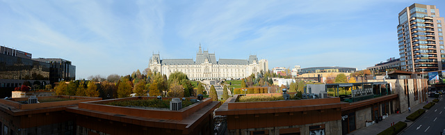 Romania, Iași, Palace of Culture and Palace Mall Panorama