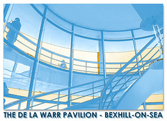 De La Warr Pavilion staircase - blue yellow grad - 25.10.2016