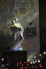 Marble statue of Virgin with Child, St Malo Cathedral