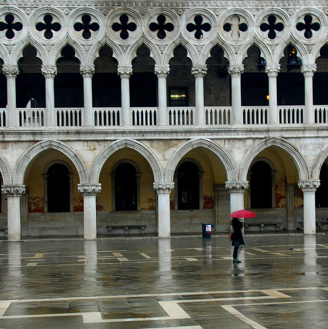 Regen auf der Piazzetta
