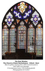Otford, St Bartholomew, East window 1845 with 17th c panels