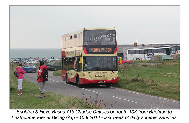 Brighton & Hove 716 - Birling Gap - 10.9.2014