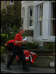 postman with bike