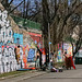 1 (151)..austria vienna street...climber on graffiti wall