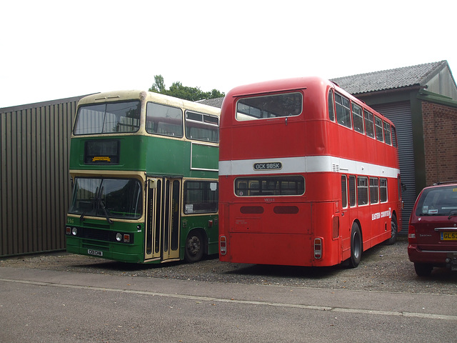 DSCF1093 Former Ipswich Buses C101 CHM and former Eastern Counties OCK 385K at the EATM, Carlton Colville - 19 Aug 2015