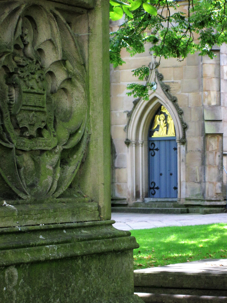 Blackburn Cathedral churchyard.
