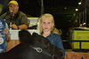 A bittersweet scene . . . her steer sells for $8500, but it's good-bye