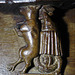castle hedingham church, essex misericord, perhaps c16.fox carrying priest upside down tie to a pole(31)