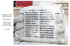 Hailsham War Memorial 13 4 2024 south side honour roll