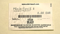 Ticket for the Utah Beach museum
