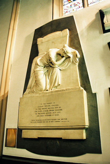 Josiah Spode's Monument, Saint Peter Ad Vincula's Church, Stoke On Trent, Staffordshire