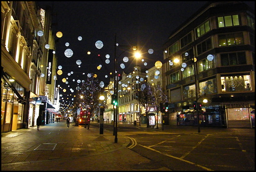 festive lights in Oxford Street