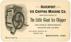 Little Giant Ice Chipper, Davenport Ice Chipping Machine Company, Davenport, Iowa, 1900s