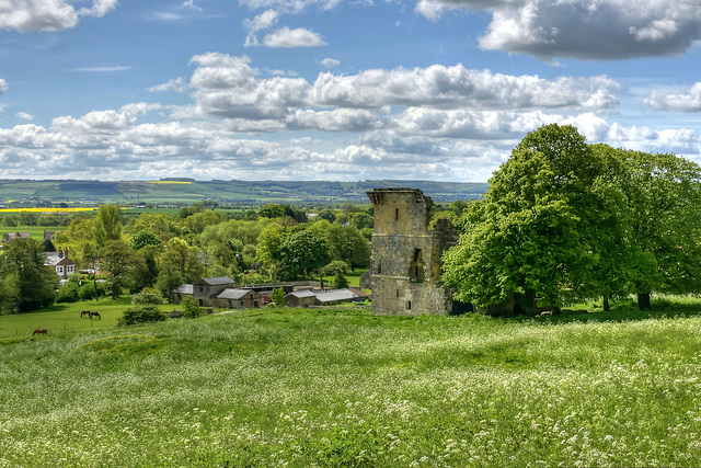 Ruin of Ayton Castle (Peel Tower),Vale of Pickering, North Yorkshire