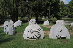 Chinese zodiac symbols in the park