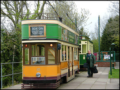 Seaton trams at Colyton Station