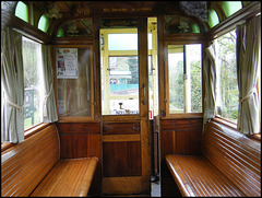 inside an old Exeter tram