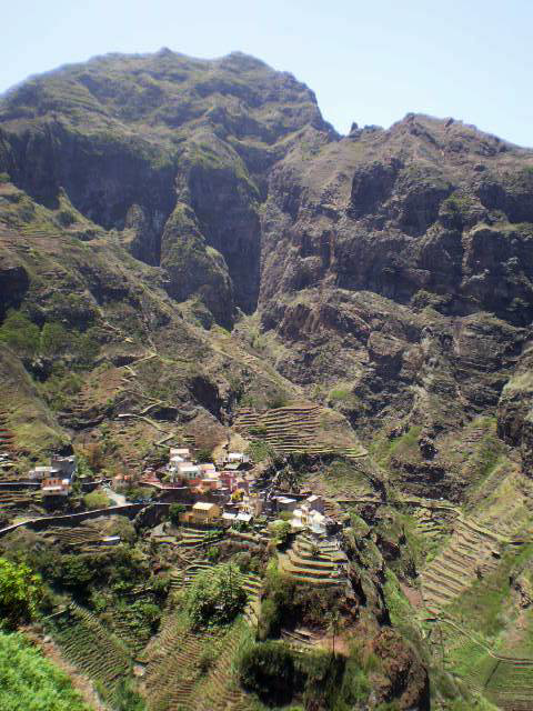 Rural village on the mountainside.