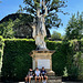 Florence 2023 – Boboli Gardens – Tourists sitting at the feet of Abundance
