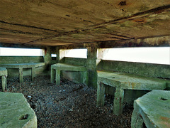 rye harbour nature reserve, sussex (8)interior of one of two pillboxes built in 1940 to contain 6 vickers machine guns at the mouth of the river rother