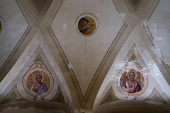 Saints Theodos and Maximian and two peacocks on the ceiling