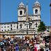 Roma : Piazza di Spagna - Oggi è vietato bivaccare sulla scalinata di Trinità dei Monti