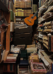 Guitar in a bookshop