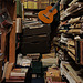 Guitar in a bookshop