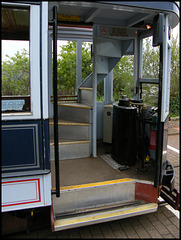 tram stairs and driver's cab