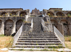 Staircase to the Hemicycle Terrace in the Sancturary of Fortuna Primigenia in ancient Praeneste / modern Palestrina, June 2012