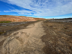The path in the lava fields.