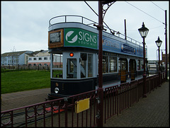 open-top tram at Seaton