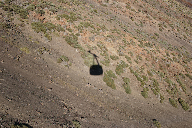 Cable Car Shadow On Teide