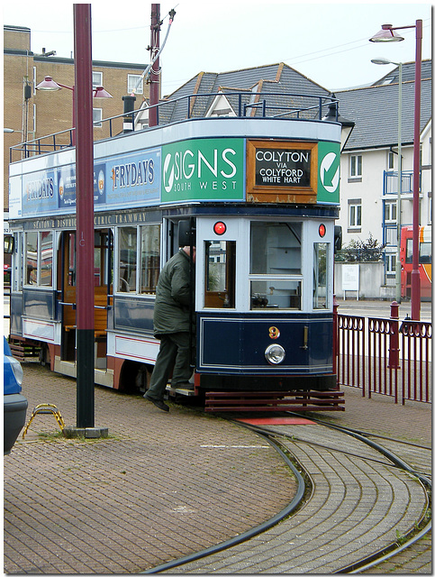 tram at Seaton terminus